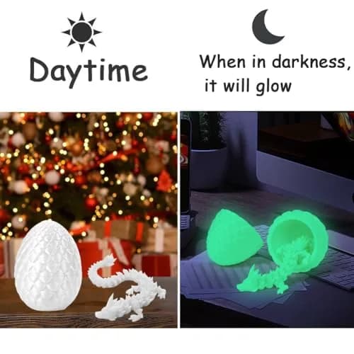 TBOLINE 12" Articulated Crystal Dragon Toy with 4.53" Egg | Officially Licensed, Non-Toxic PLA thumbnail 2