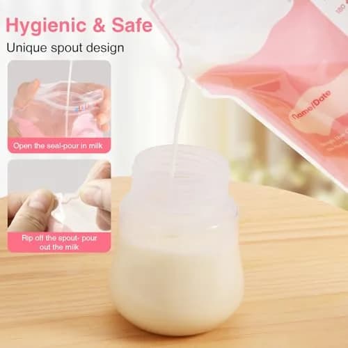 ZÜCÜBéBé Breastmilk Storage Bags 8oz (150 Count) | BPA-Free, Leakproof, Self-Standing with Pour Spout thumbnail 3