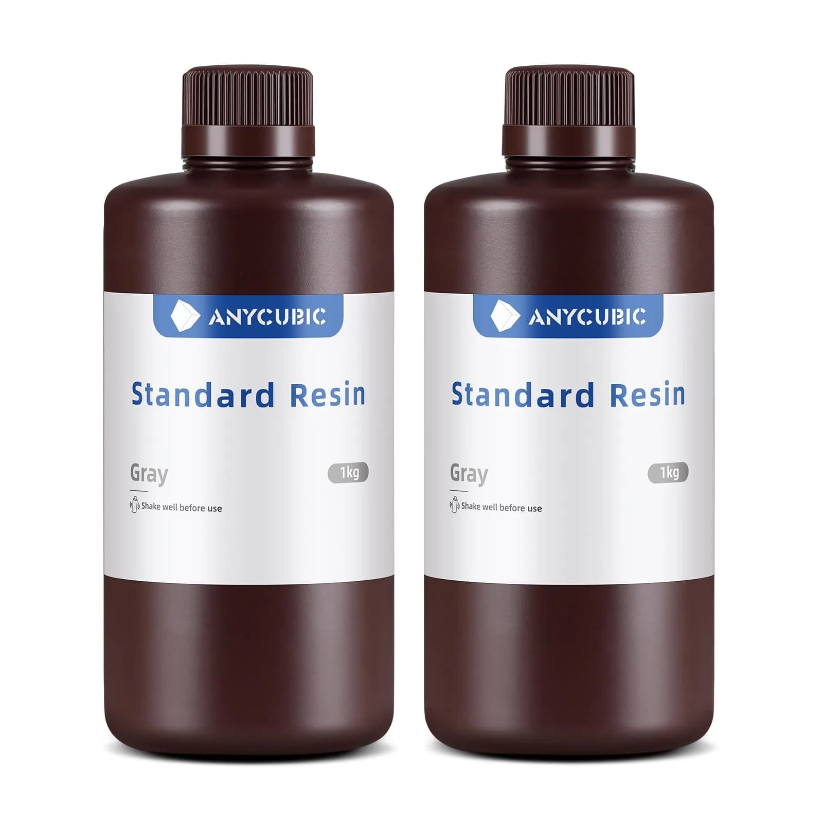 ANYCUBIC 3D Printer Resin, 405nm High Precision Fast Curing UV Photopolymer Resin for LCD 3D Printing, Grey 2kg (70.5 oz) | High Precision & Stability - main product image
