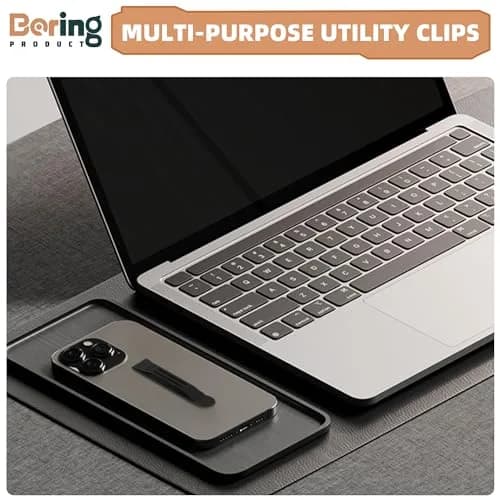 BORING PRODUCT Attachable Pocket Clip Matte Black | Metal Adhesive Accessories for Smartphones, GPS, Walkie-Talkie, Belt Holster (1 Pack) thumbnail 7
