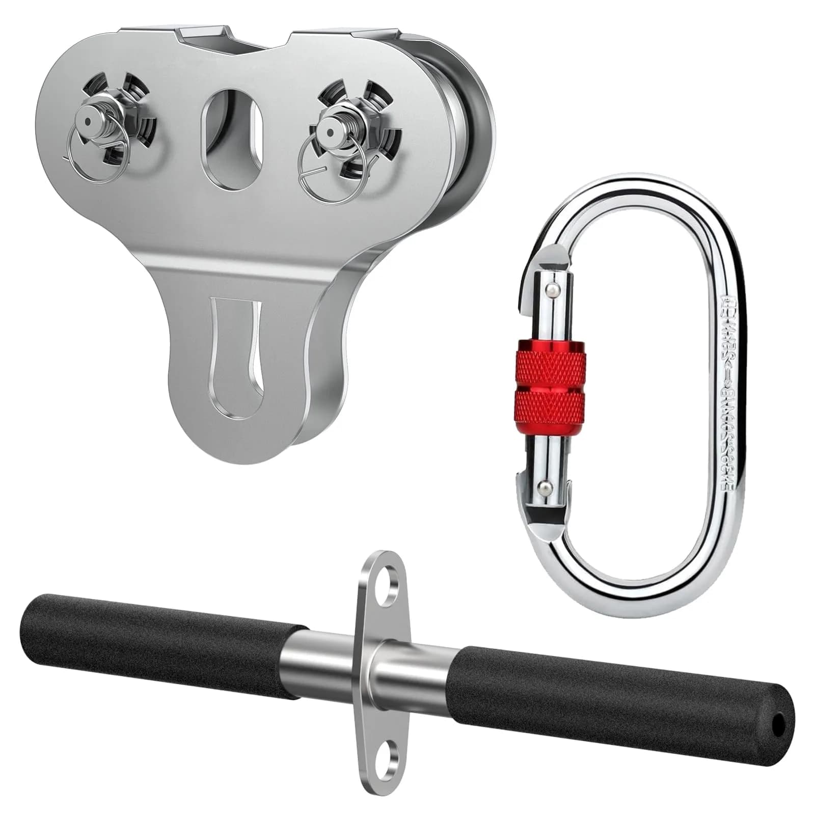 Fologtoo Zipline Pulley with Handle, 304 Stainless Steel Zip Line Trolley | Durable & Safe Outdoor Gear - main product image