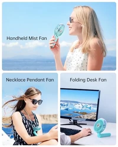 SWEETFULL Portable Misting Fan 30ml (1.01 Fl Oz) | Cools and Hydrates Face On-the-Go thumbnail 6
