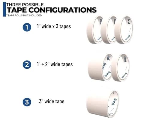 ICO Triple Premium Extra Wide Metal Multi-Roll Desktop Tape Dispenser 7.6cm (3 Inch) Core | Heavy Duty Steel Construction thumbnail 4