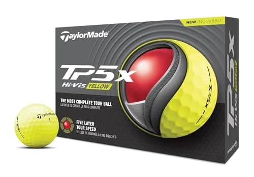 TaylorMade TP5x Yellow Golf Balls 12 Pack | High Visibility Tour Performance thumbnail 1