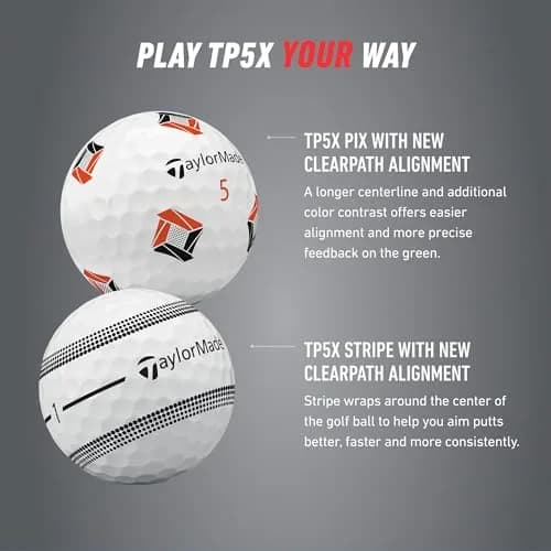 TaylorMade TP5x Yellow Golf Balls 12 Pack | High Visibility Tour Performance thumbnail 6