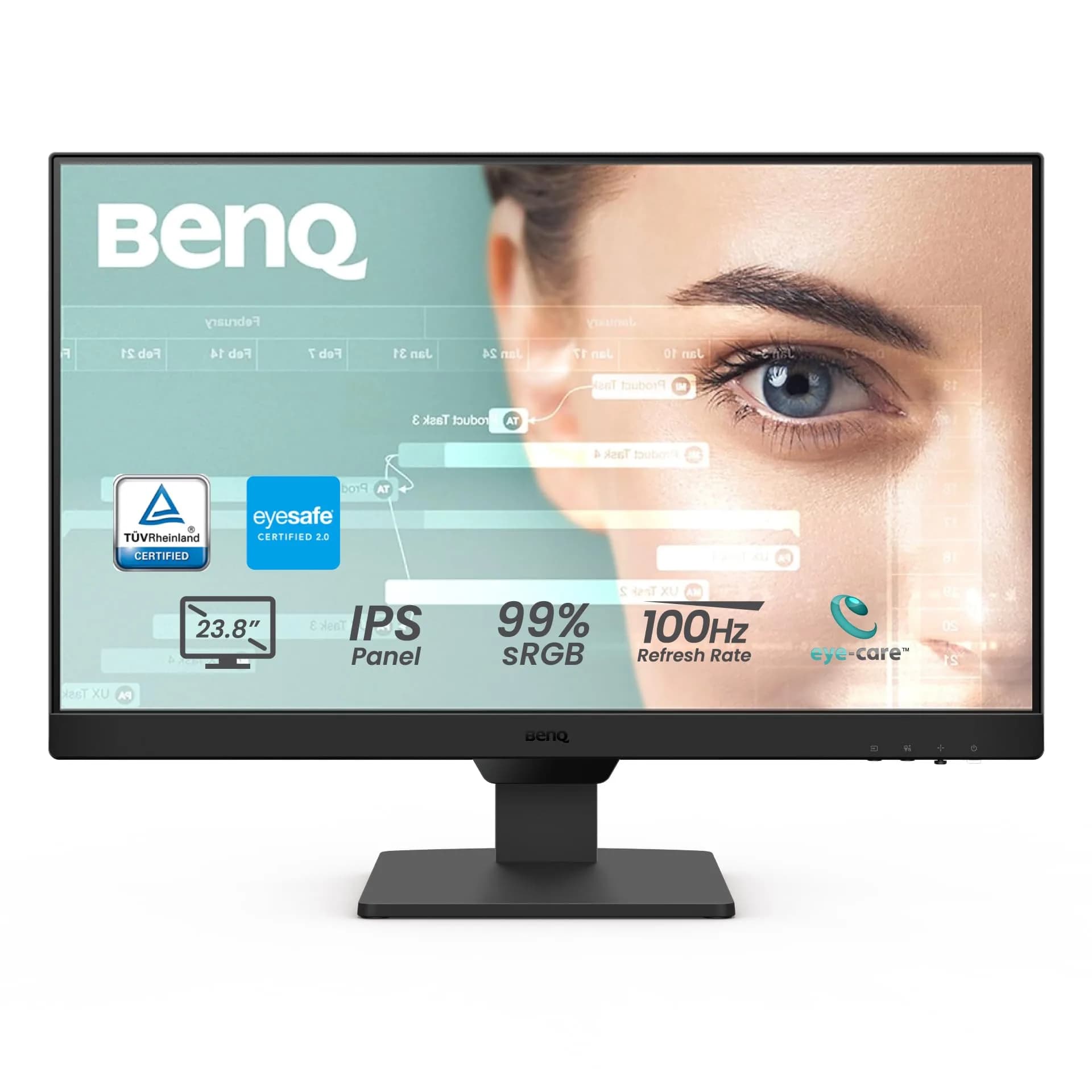 BenQ GW2490C 23.8" IPS Monitor 1080P FHD 144Hz | Eye-Care, USB-C, Flicker-Free — 24" FHD IPS | 100Hz | 99%sRGB