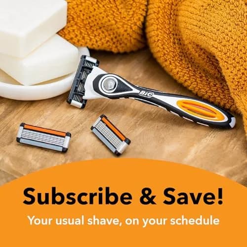 BIC Flex 5 Refillable Razor Cartridges for Men, 12 Count | 5-Blade Comfort & Precision Edging thumbnail 2