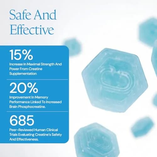 Create Creatine Monohydrate Gummies Blue Raspberry 90 Count | Boost Focus, Strength, and Endurance with Creapure thumbnail 8