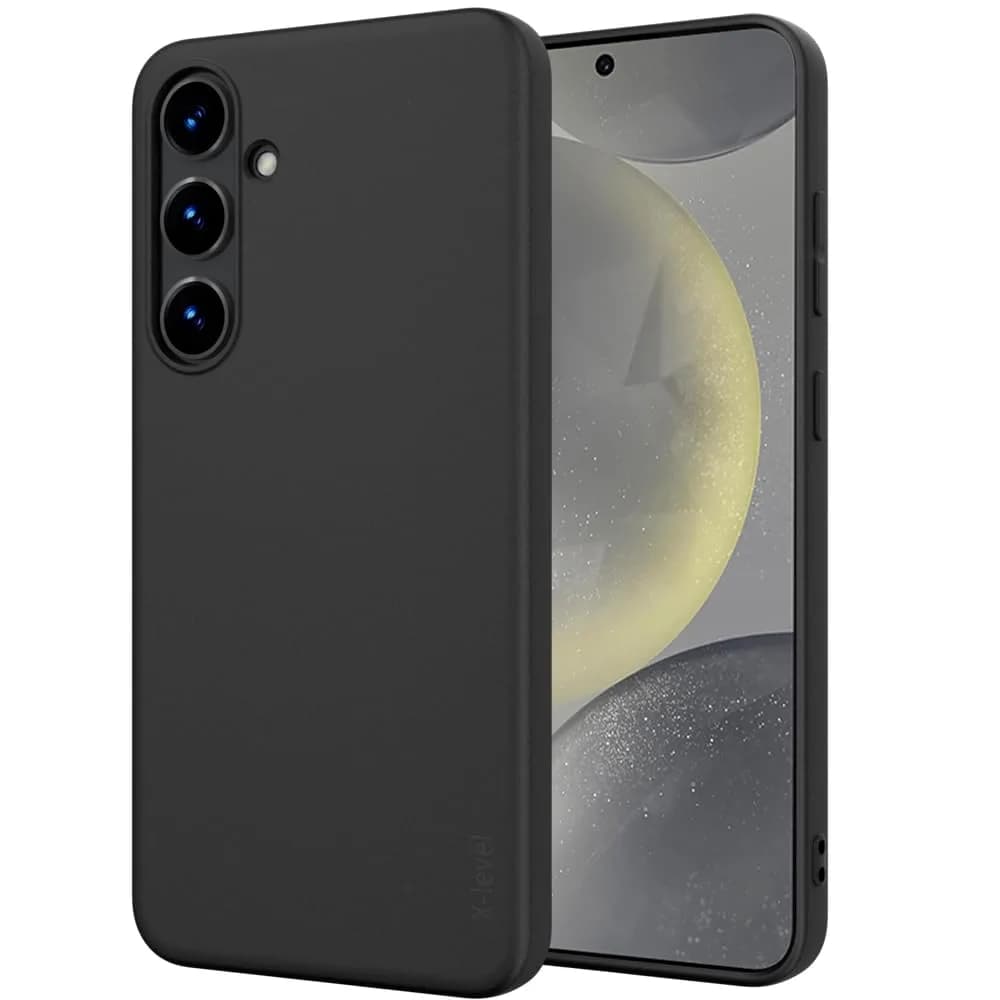 X-level Clear Case for Samsung Galaxy S24 | Slim Fit, Non-Yellowing, Matte Finish — Black / Galaxy S24 Plus