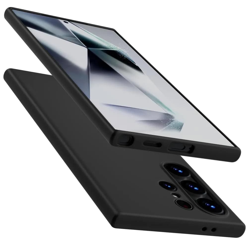 X-level Clear Case for Samsung Galaxy S24 | Slim Fit, Non-Yellowing, Matte Finish — Black / Galaxy S24 Ultra