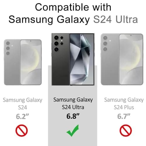 X-level Slim Fit Case for Samsung Galaxy S24 Ultra, Black | Ultra-Thin Lightweight Protection thumbnail 2