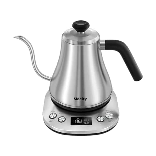 Mecity Electric Gooseneck Kettle With LCD Display Temperature Control 0.8L (0.8 Quarts) | Quick Heating 1200W for Pour Over Coffee & Tea thumbnail 1