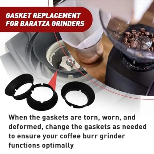 FixlyFido Silicone Gasket Replacement for Baratza Encore & Virtuoso Grinders - 3 Pcs | Prevents Ground Escapes thumbnail 5