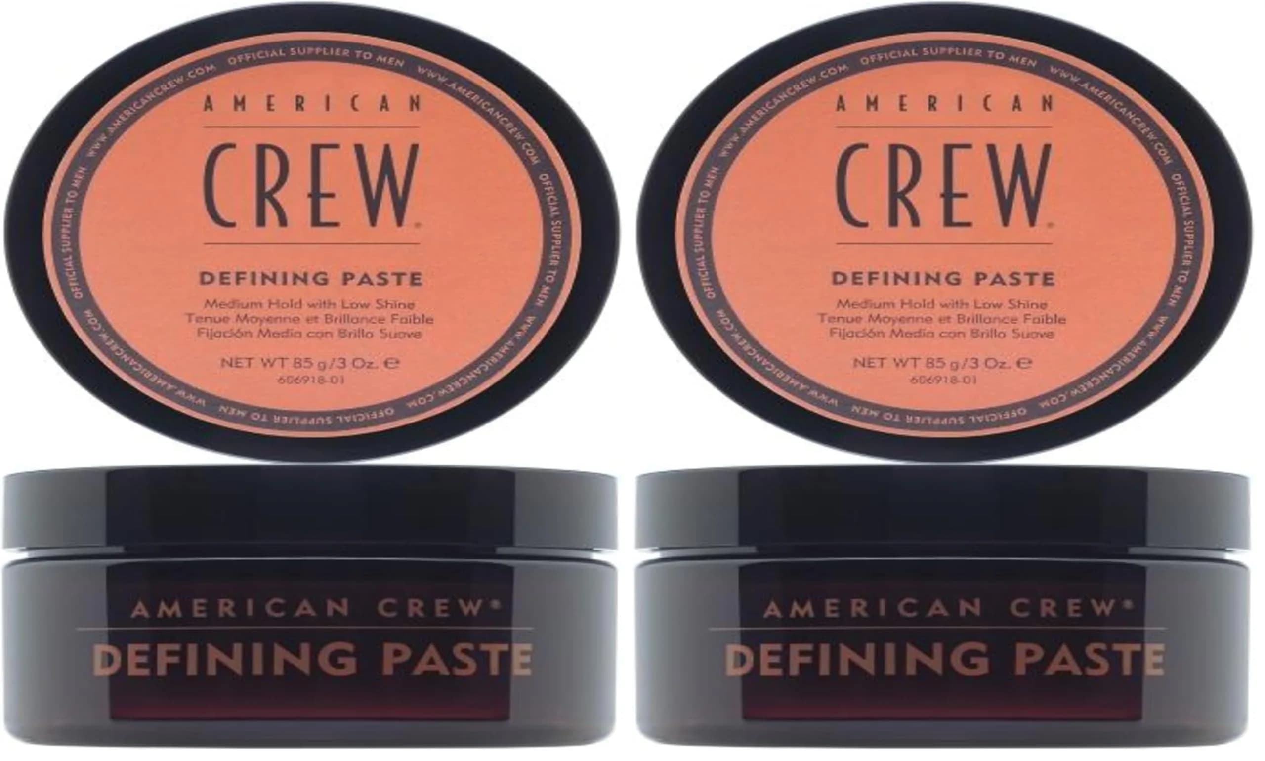 American Crew Men's Defining Paste Hair Styling Gel 85 g (3 Oz) | Medium Hold, Low Shine, Natural Finish — Original Version