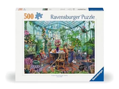 Ravensburger Greenhouse Mornings 500 Piece Jigsaw Puzzle for Adults - Handcrafted Tooling, Made in Germany thumbnail 2