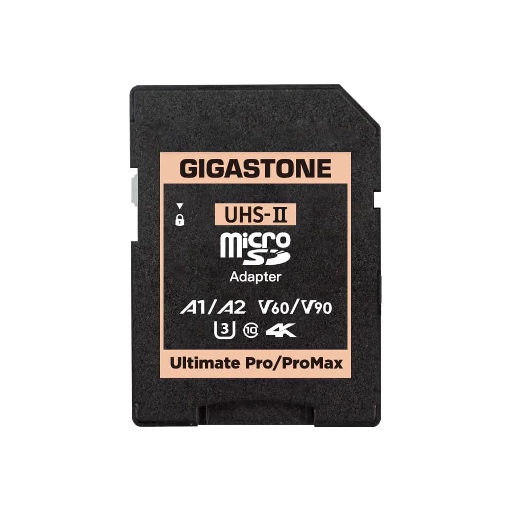 Gigastone UHS-II MicroSD to UHS-II SD Memory Card Adapter, Camera Ultimate UHS-II Adapter | Supports UHS-II Cards