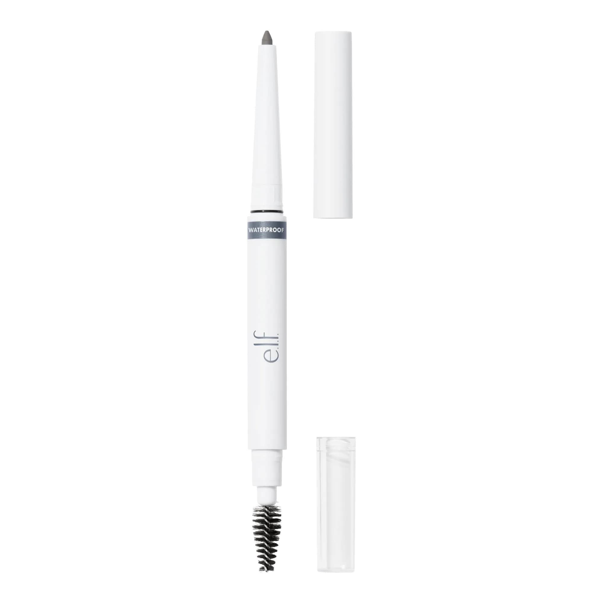 e.l.f. Instant Lift Waterproof Eyebrow Pencil, Deep Brown, 0.28g (0.01oz) | Smudge-Resistant Formula for Natural Brows — Grey