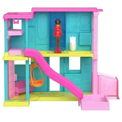 Barbie Mini BarbieLand Doll House Sets, Mini Dreamhouse with Surprise 1.5-inch Doll, Furniture & Accessories, Plus Elevator & Pool | Imaginative Play for Kids 4+ thumbnail 4