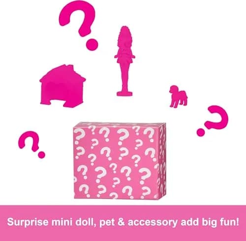 Barbie Mini BarbieLand Doll House Sets, Mini Dreamhouse with Surprise 1.5-inch Doll, Furniture & Accessories, Plus Elevator & Pool | Imaginative Play for Kids 4+ thumbnail 6