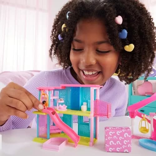 Barbie Mini BarbieLand Doll House Sets, Mini Dreamhouse with Surprise 1.5-inch Doll, Furniture & Accessories, Plus Elevator & Pool | Imaginative Play for Kids 4+ thumbnail 2