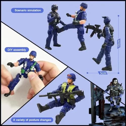MQSTARSRISE Army Men Action Figures, Soldiers Toy for Boys Age 4-7 | Detachable, Realistic & Educational Playset thumbnail 2