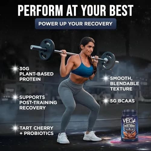 Vega Protein + Recovery Chocolate 816g (28.8 oz) | NSF Certified Plant-Based Protein thumbnail 3