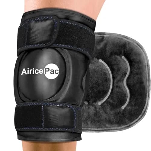 AiricePac Knee Ice Pack Wrap 2-Pack | Reusable Gel Cold Compress for Pain Relief & Injury Recovery thumbnail 7