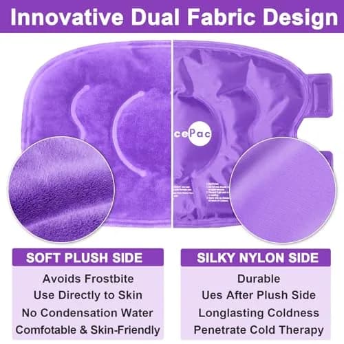 AiricePac Purple Gel Ice Pack for Knee Pain Relief 2 Count | Reusable Cold Compress Therapy for Injuries thumbnail 3