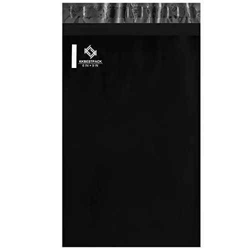 KKBESTPACK Black Poly Mailers 6x9 in, 200 Pcs | Durable Shipping Bags for Clothing & Apparel thumbnail 1