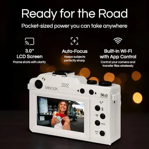 Minolta MND65 56MP Camera with Dual-Lens Selfie | 4K Video & 18X Zoom thumbnail 3
