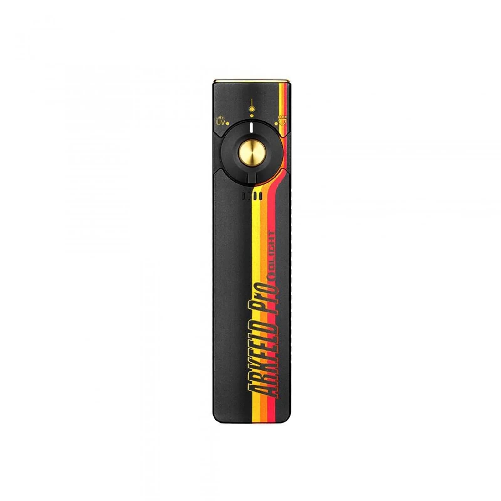 OLIGHT Arkfeld Pro Rechargeable EDC Flat Flashlight Black CW | 1300 Lumens White, UV, Green Beam — Racing Stripe / Cool White 5700K~6700K