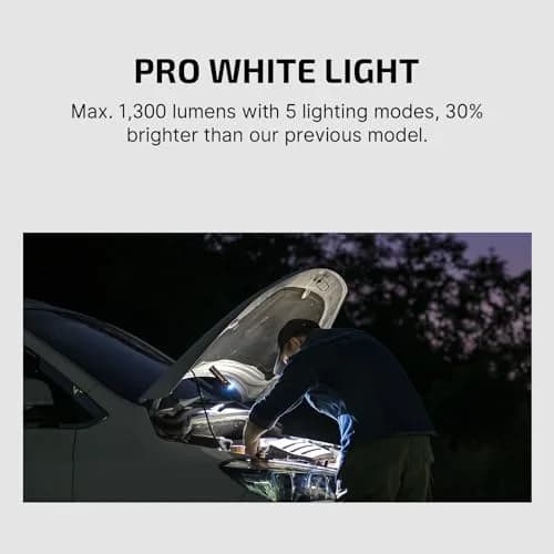 OLIGHT Arkfeld Pro Rechargeable EDC Flat Flashlight, Racing Stripes CW | 1300 Lumens White, UV, Green Beam thumbnail 2