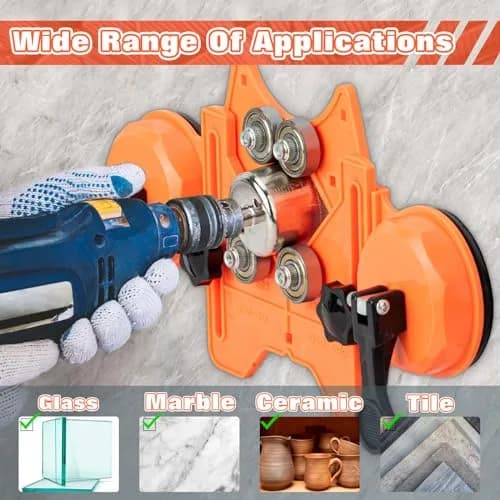 Sermderm Diamond Hole Saw Kit for Tile, Glass, Ceramic, Granite & Marble | 15-Piece Set with Double Suction Cups thumbnail 5