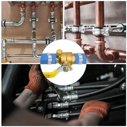 PATIKIL 30 Pack 11-13mm Double Ear Hose Clamp | Galvanized Steel, Corrosion-Resistant, 360° Pressure Distribution thumbnail 6