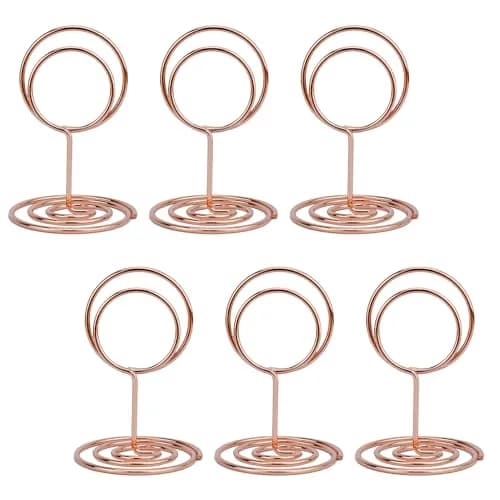 Jofefe Rose Gold Mini Place Card Holders, 5cm (1.97in) Height, 20-Pack | Stable Base for Weddings & Parties thumbnail 1