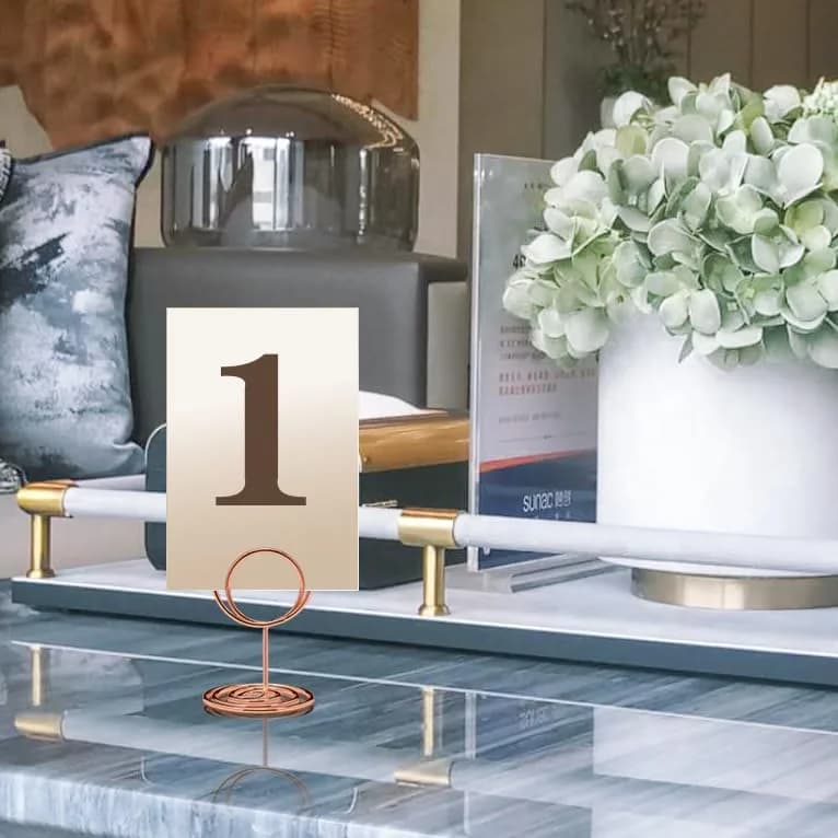 Jofefe Rose Gold Mini Place Card Holders, 5cm (1.97in) Height, 20-Pack | Stable Base for Weddings & Parties thumbnail 7
