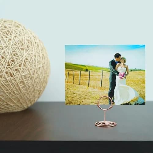 Jofefe Rose Gold Mini Place Card Holders, 5cm (1.97in) Height, 20-Pack | Stable Base for Weddings & Parties thumbnail 2