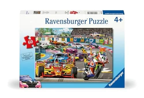 Ravensburger Racetrack Rally 60 Piece Jigsaw Puzzle for Kids | Unique Racing Theme, Ages 4+ thumbnail 2
