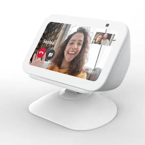 Dianves White Adjustable Stand for Echo Show 5 (3rd Gen) | Multi-Angle Rotation & Anti-Slip Base thumbnail 7