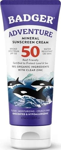 Badger Reef Safe Mineral Sunscreen SPF 50 85ml (2.9 Fl Oz) | Broad Spectrum UVA/UVB Protection thumbnail 1