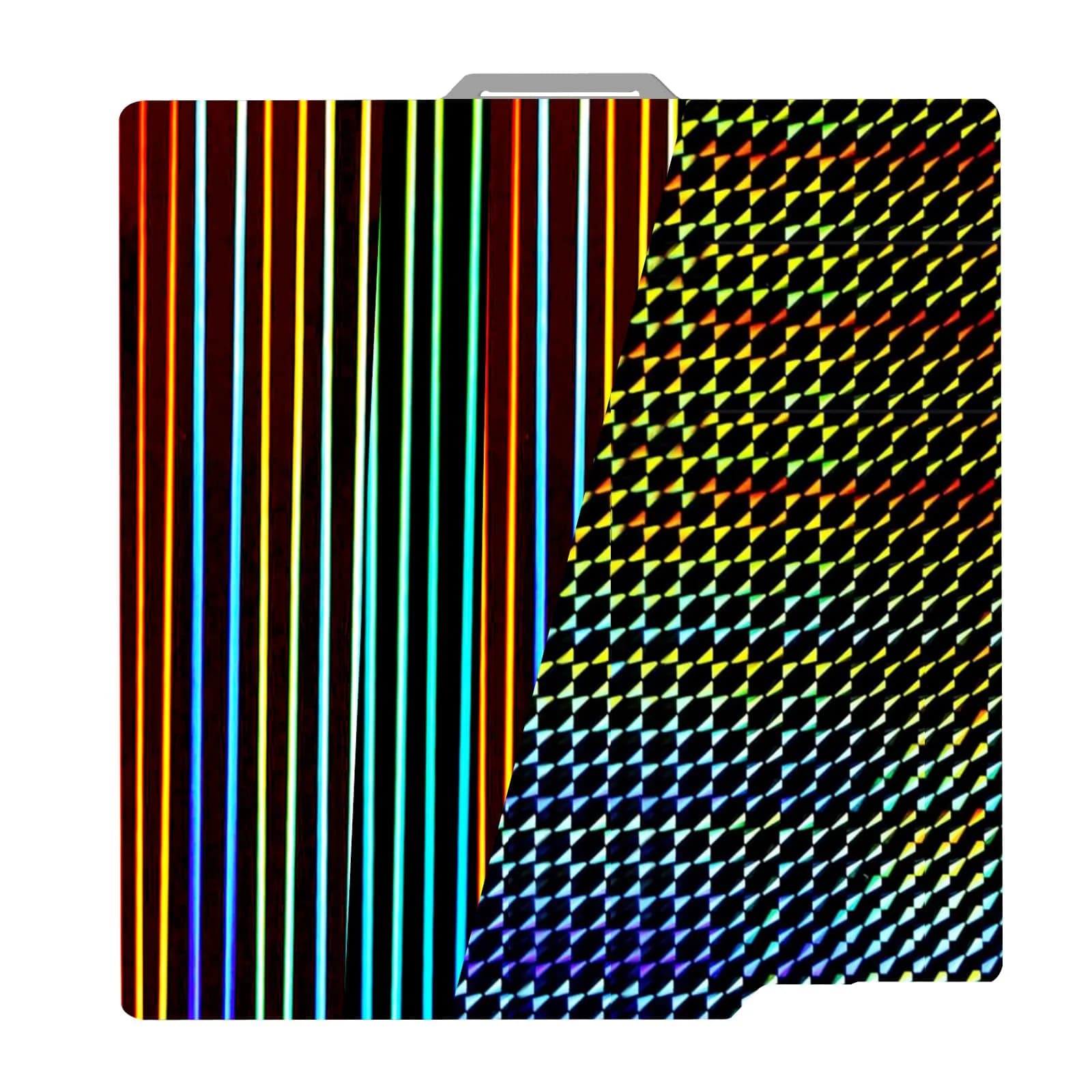 IdeaFormer-3D Rainbow Confetti PEF+Galaxy PEY Build Plate 257x257mm | Holographic Spring Steel Sheet for Bambu Lab — Smooth H1H / 257x257mm