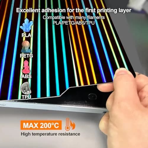 IdeaFormer-3D Build Plate for Bambu Lab X2D/X1C/X1/X1E/P1S/P2S/P1P | Double-Sided Light Beam & Phantom Pattern thumbnail 5