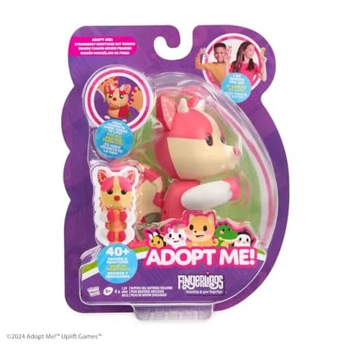 Fingerlings Adopt Me! Strawberry Shortcake Bat Dragon | Legendary Interactive Toy for Kids 5+ thumbnail 4