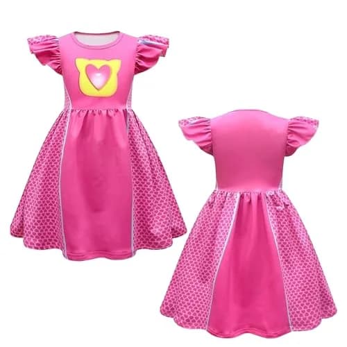 SHELOVESIT Girls Superhero Cosplay Costume Kitties Dress 120cm (4T-5T) | Movie Character Cat Dress Up Outfit thumbnail 2