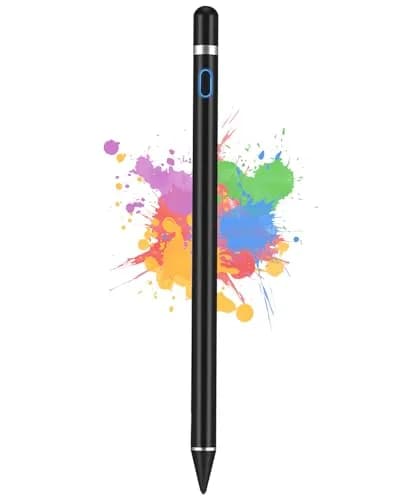 DOGAIN Stylus Pen for Touchscreen Devices, 1.5mm Fine Point Rechargeable Black | Compatible with iPad, iPhone, Android thumbnail 1