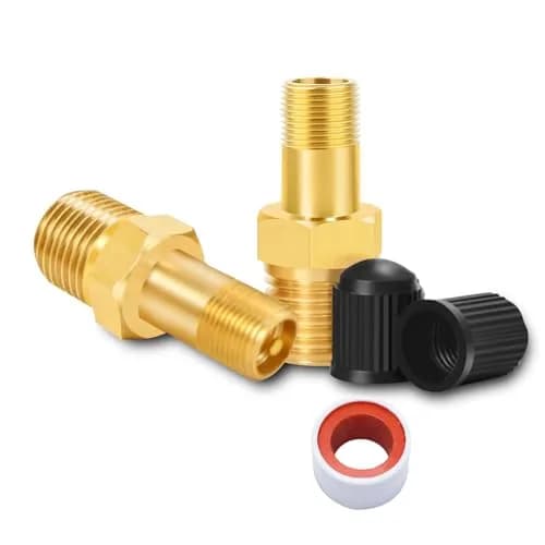 GODESON 1/8" NPT Brass Schrader Tank Valve (Pack of 2) | Anti-Corrosion Air Compressor Valve thumbnail 1