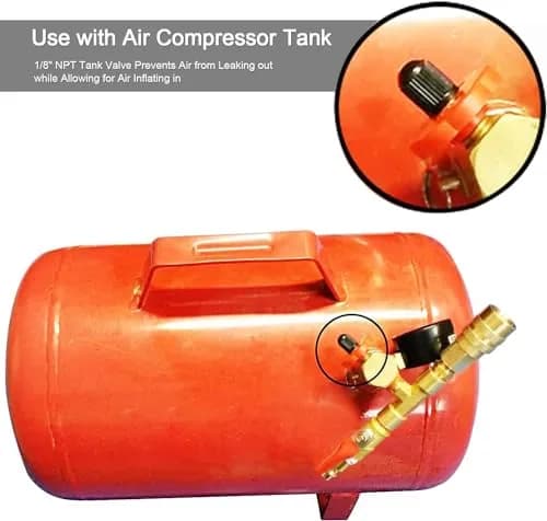 GODESON 1/8" NPT Brass Schrader Tank Valve (Pack of 2) | Anti-Corrosion Air Compressor Valve thumbnail 4