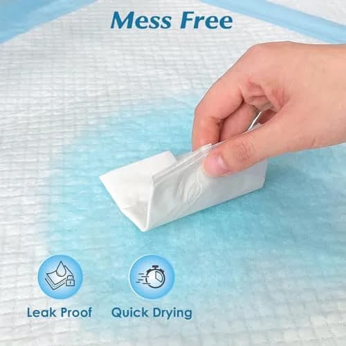 Wowflash Super Absorbency Disposable Underpads 100 Count 55.9 x 55.9 cm (22" x 22") | Leakproof & Quick Drying for Adults, Babies, Pets thumbnail 4