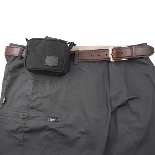 Tintris EDC Belt Pouch Small Black Waxed Canvas | YKK Zipper, Water Resistant, 13cm (5") thumbnail 1