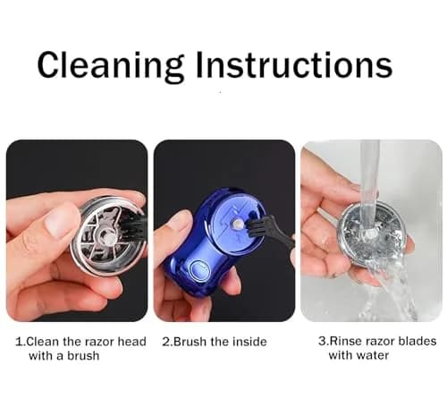 Reodolop Mini Electric Shaver Grey | Portable Rotary Razor for Men & Women thumbnail 4